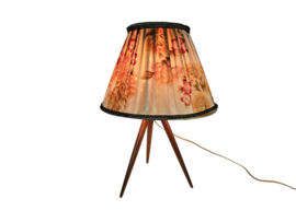 Driepoot - Scandinavisch - teak - tafellamp - 1950's