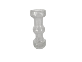 Leerdam glas - design Floris Meydam -  Dikwandig - transparant met ingesloten luchtbellen -  70's