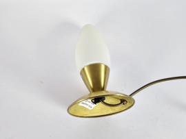 R.S.- Leuchten - tafellamp - kelklamp - melkglas - messing - 80's