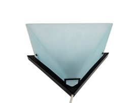 Dijkstra Holland - Fokke Dijkstra - model Zucca 2 - wandlamp - frosted glass - 80's