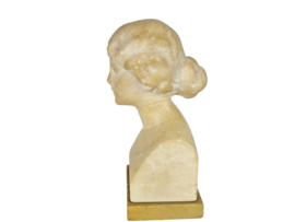 Buste - Albast - marmer - gesigneerd AS & Co - 1e kwart 20e eeuw