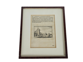 Kopergravure - Poort tot Montfoort- Abraham Rademaker - 18e eeuw