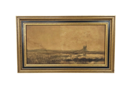 Theodorus J. Arts (Dorus Arts) - 'Moerassig Land' - Olieverf op board - gesigneerd - 1932