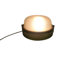 Scheepslamp - Bullseye lamp - messing - glas - wandlamp - massief - 80's