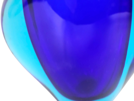Murano - Flavio Poli - 'Bud' vase - Aqua- en cobalt blauw - Italie - 60's