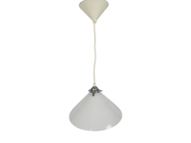 Bankierslamp - Schoemakerslamp - opaline glas - 80's