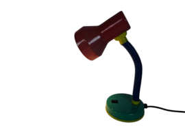 Trio Leuchten -  Memphis Style -  Bureaulamp  - Groen-Rood-Blauw Tafellamp - Germany - 80's