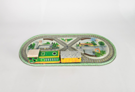 Vintage - Technofix Trein en wagon - blik - Made in West Germany - opwindbaar - 60's