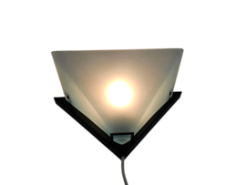 Dijkstra Holland - Fokke Dijkstra - model Zucca 2 - wandlamp - frosted glass - 80's