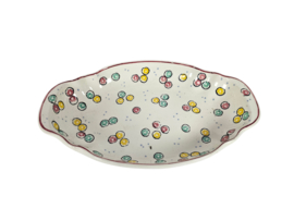 SMF Schramberg - Eva Zeisel - majolica - aardewerk - botervloot - fruitschaal - 2e kwart 20e eeuw
