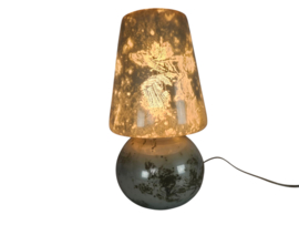 Riviera Maison - tafellamp - glas - 'mushroom lamp' - Hollywood Regency - 2000
