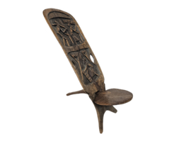 Palaver Chair - Barium/geboortestoel - massief hardhout - Malawi - 3e kwart 20e eeuw