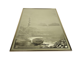 Jean Roy Hardelin - goudfolie afbeelding - gesigneerd - Frankrijk - 1970's