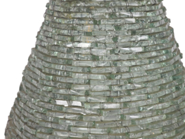 Vintage Pyramide lamp - opgebouwd uit stukjes glas - modern - Glas en metaal - Frankrijk - 70's