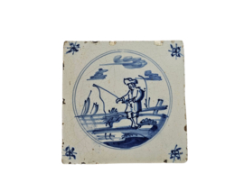 Harlingen -  visser in cirkel - Holland - omstreeks 1850