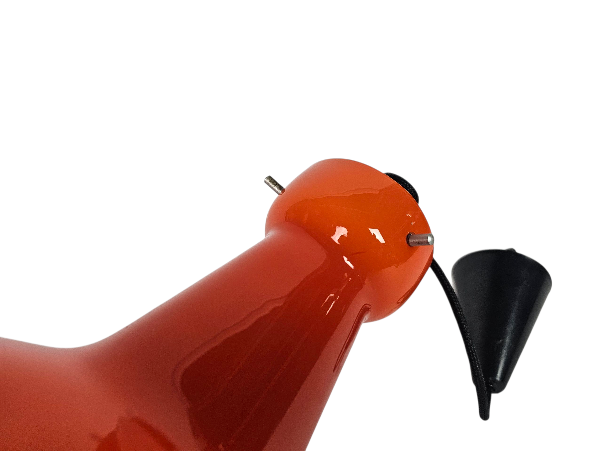 Targetti Sankey - Made in Italy - opaalglas - oranje - hanglamp - 1960's