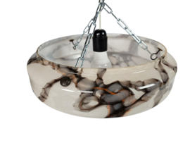 Art Deco - gemarmerd glas - schaallamp - 2e kwart 20e eeuw