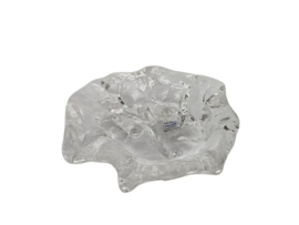 Walther glass - Jolanda Prinsen - unieke zware schaal - helder glas - 2000