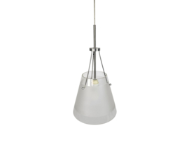 Hala Zeist - hanglamp - gesatineerd glas - gemerkt - post modern - 80's