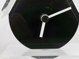 Quartz klokje - plexiglas - post modern - Memphis stijl - 80's