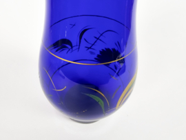 François Theodore Legras - Blauwe vaas met gouden Art Nouveau decoratie - 1e kwart 20e eeuw
