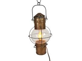 Scheepslamp - 'Union Lantern' - Maritiem verlichting - messing - 1e helft 20e eeuw