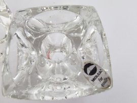 Sklo - Rudolf Jurnikl - Kubus - Kandelaar - glas - 3e kwart 20e eeuw