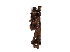 Houtsnijwerk - Shou Xing - China - XL beeld - hardhout - 19e eeuw