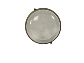 Scheepslamp - Bullseye lamp - messing - glas - wandlamp - massief - 80's