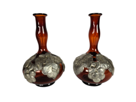 Verreries Doyen - Art Deco - glas - tin - karaffen - (set) 2 - 1920-1950