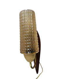 Philips - vintage - muurlamp - wandlamp - messing - teak - 60's