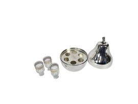 Likeurstel - Barset - verzilverd - Peervorm  -  1960s