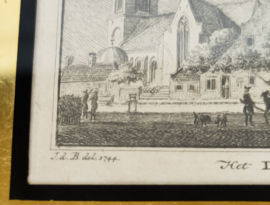 Kopergravure - Jan de Beijer - Het dorp Breukelen - omstreeks 1744