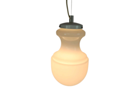 Murano - Italie - kegellamp - opaline - hanglamp -  mid century - 70's