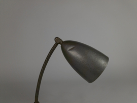 Bureaulamp - grijs metallic - flexibele slang - 1950's