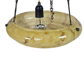 Art Deco - schaallamp - gemarmerd glas - hanglamp - Franrkijk - 30's