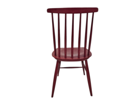 Vintage - Ilmari Tapiovaara stijl - bordaux rood - eetkamerstoel -Finland - 60s