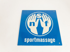 Emaille wandbord - Sportmassage - 1954 - NSF sportmassage -