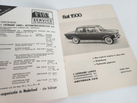 Fiat 1500 - handleiding - instructieboekje - 32 pagina's - 1970's