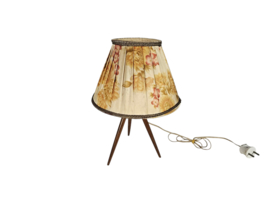 Driepoot - Scandinavisch - teak - tafellamp - 1950's