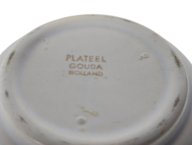 Flora keramiek - Gouda - Holland - transfer op plateel - 'red rose' - 60's