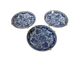 Mosa - Kangxi stijl - 3 x bordje - decor Peterselie - Maastricht - 1901