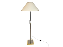 Herda Holland - vloerlamp - messing - chroom  - 3e kwart 20e eeuw
