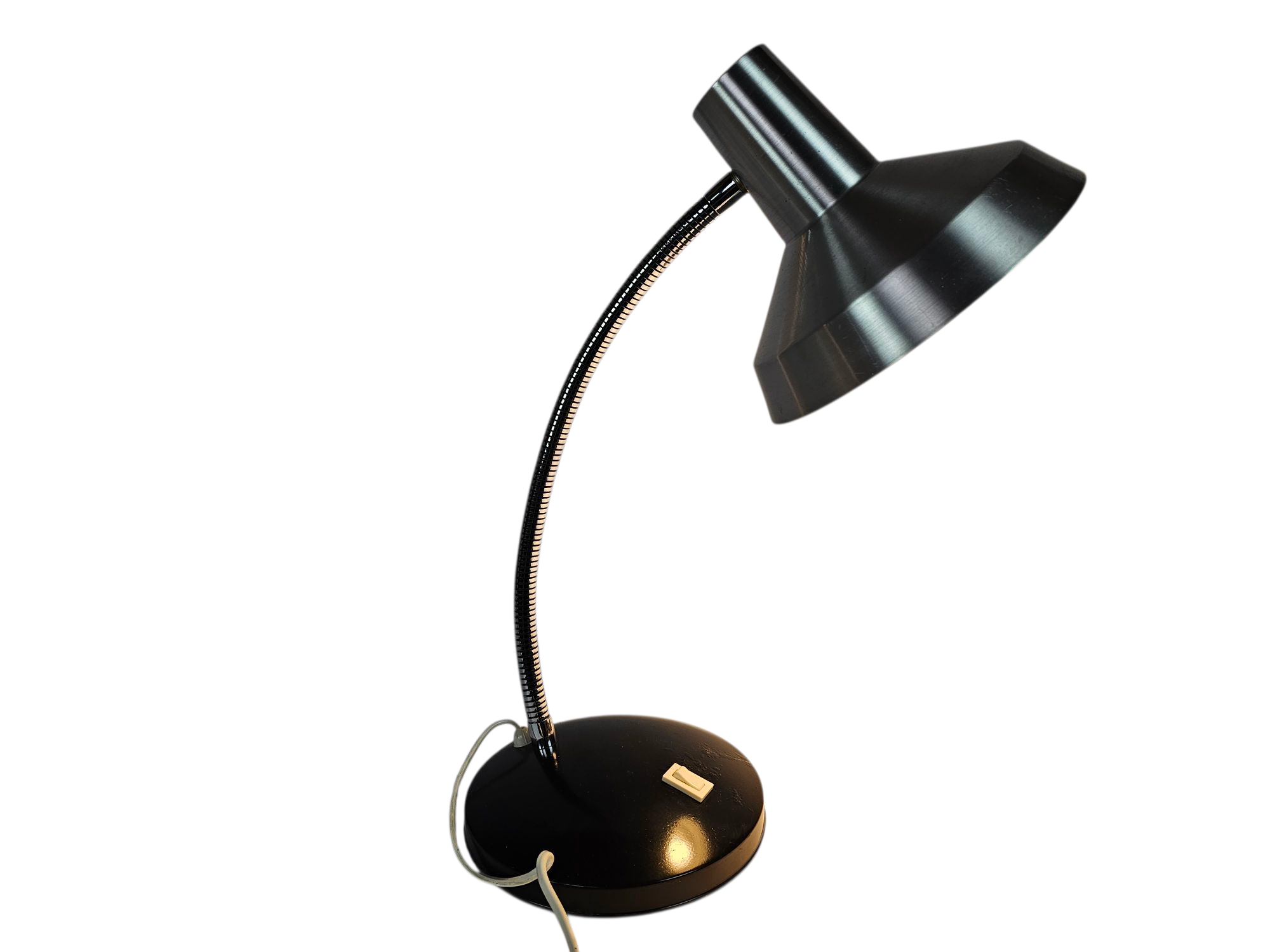 Hala Zeist -  verstelbare hals - tafellamp - metaal - chroom - aluminium - 1970's