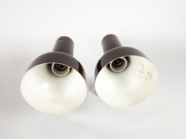 Hala Zeist - model 734 - bruin - chroom - wandspots (2) - 60's
