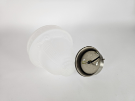 Art Deco  -  Giso Gispen stijl - gesatineerd glas - metaal  - plafondlamp