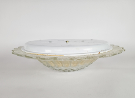 Murano - XL plafonniere - glas met ingesloten goud deeltjes - Italie - 3e kwart 20e eeuw