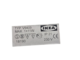 Ikea - model Jod - type V9409 - glas - metaal - chroom - Zweden - 90's