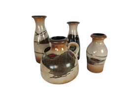 Scheurich keramik West Germany - 4 vazen - model 293-30/493-21/231-15  - Fat lava - 70's