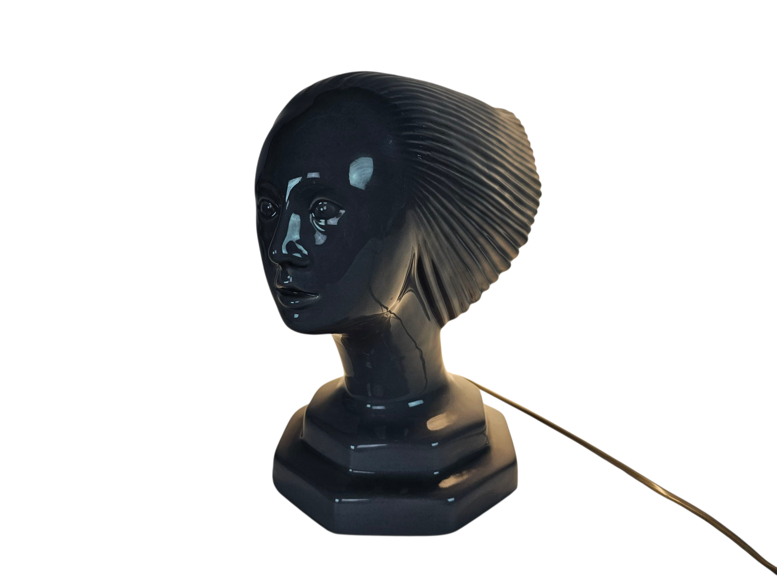 Vintage  - Rene Lalique stijl - design Hubert Olivier -  tafellamp - keramiek -  Frankrijk - 1960's